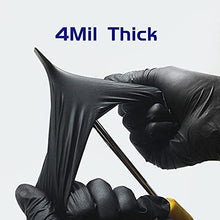 Load image into Gallery viewer, Wostar Nitrile Black Gloves Large 100pcs 4mil Nitrile Black Disposable Gloves Powder Latex Free Black Nitrile Gloves
