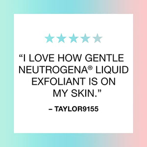 Neutrogena Skin Perfecting Daily Liquid Facial Exfoliant with 9% AHA/PHA Blend for Normal & Combination Skin, Smoothing & Brightening Leave-On Exfoliator, Oil- & Fragrance-Free, 4 fl. oz