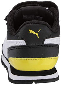 PUMA Baby ST Runner Velcro Sneaker, Black White-Meadowlark, 4 M US Toddler