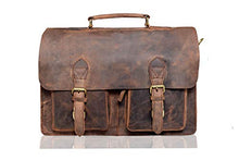 Load image into Gallery viewer, 16 Inch Vintage Computer Leather Laptop Messenger Bags for Men Leather Briefcase Shoulder Bag Man &amp; Women Bag
