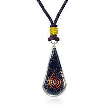 Load image into Gallery viewer, Emotional Body Purification Black Tourmaline Orgone Crystal Tear Drop pendant for Strengthen Immune System - Heart - Self Confidence - Positivity
