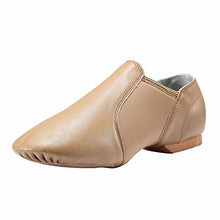 Load image into Gallery viewer, Dynadans Leather Upper Slip-on Jazz Shoe for Girls and Boys (Big Kid/Little Kid/Toddler) 3M Little Kid Brown
