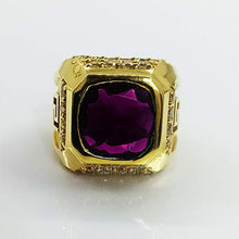 Load image into Gallery viewer, Natural Amethyst Ring 92.5 Sterling Silver Ring, Natural Amethyst Gemstone Ring, February Birthstone Ring, Amethyst Wedding&amp;Engagement Ring, Mens Ring, Gift Jewelry Ring For Him
