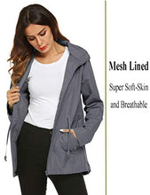 Load image into Gallery viewer, Avoogue Warm Rain Coats for Women Water-Resistant Jacket Gray XXL
