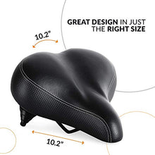 Load image into Gallery viewer, Most Comfortable Bike Seat for Seniors – Extra Wide and Padded Bicycle Saddle for Men and Women Comfort – Universal Bike Seat Replacement

