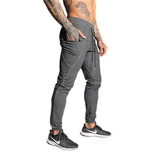 Load image into Gallery viewer, MAIKANONG Mens Slim Fit Joggers Tapered Sweatpants for Gym Running Athletic Dark Grey
