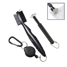 Load image into Gallery viewer, Xintan Tiger Golf Clean Tool -Practical Clean Tool for All Golf Irons (Golf Club Brush and 6 Heads Golf Club Groove Sharpener，Black)
