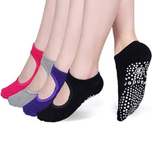 Load image into Gallery viewer, Yoga Socks Non Slip Skid Socks with Grips Pilates Ballet Barre Socks for Women
