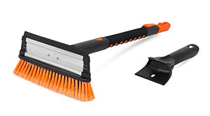 Snow MOOver 39" Extendable Snow Brush with Squeegee and Ice Scraper - Foam Grip - Auto Windshield Snowbrush - no Scratch Removal Tool - Car Truck SUV Winter Remover