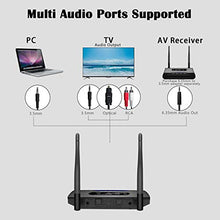 Load image into Gallery viewer, Friencity Wireless Headphones Earbuds for TV Watching with Bluetooth Transmitter 164ft Range, Neckband TV Headset Hearing Set for Seniors, Digital Optical RCA, 3.5mm Aux, Plug n Play, No Audio Delay
