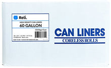 Load image into Gallery viewer, Reli. Easy Grab Trash Bags, 55-60 Gallon (150 Count) - Star Seal Super High Density Rolls (Heavy Duty Can Liners, Garbage Bags, Bulk Contractor Bags with 50, 55, 60 Gallon Capacity) (Black)
