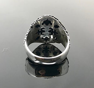 KAR 925K Stamped Sterling Silver Amethyst Men's Ring I1F (12)