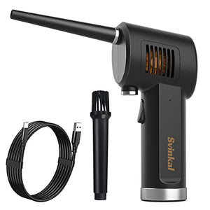 Svinkal Air Duster, Handheld Cordless Air Duster, Air Blower Rechargeable, Electric Compressed air Gun Battery Operation, for Cleaning Computer Keyboard Camera Lego Toys.