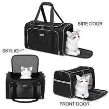 Load image into Gallery viewer, SERCOVE Special Soft Carrier is for Pet Transportation, Suitable for Small and Medium Sized Cats Dogs Rabbits and Birds Foldable and Breathable Pet Carrier (Medium, Black(2028))
