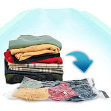 Load image into Gallery viewer, GONGSHI Vacuum Storage Bags 12 Pack (3 x Jumbo, Large, Medium, Small), Space Saver for Clothes Blankets Duvets Pillows Comforters, Travel Hand Pump Include
