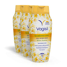Load image into Gallery viewer, Vagisil Scentsitive Scents Daily Intimate Feminine Wash for Women - White Jasmine, Gynecologist Tested, Fresh and Gentle on Skin, 12 Ounce, Pack of 3
