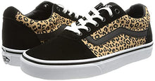 Load image into Gallery viewer, Vans Women's Low-Top Trainers Sneaker, Cheetah Black White, 7.5
