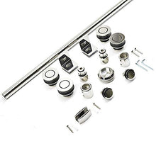 Load image into Gallery viewer, WOODBRIDGE Frameless Sliding Bathtub Door, 56"-60" Width, 62" Height, 3/8" (10 mm) Clear Tempered Glass, Brushed Nickel Finish, Designed for Smooth Door Closing and Opening. MBSDC6062-B4
