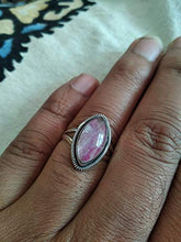 Load image into Gallery viewer, Pink Moonstone Ring, 925 Silver Ring, Handmade Ring, Gypsy Ring, Boho Ring, Fine Ring, Pink Moonstone Jewelry, Gemstone Ring, Artisan Ring, Moonstone Ring, Birthstone Ring, Bridal Ring, Statement Ring
