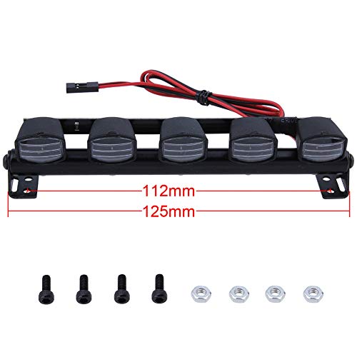 Load image into Gallery viewer, Hobbypark RC Car Light Bar Kit 5 LEDs Body Shell Roof Lights for 1/10 RC Crawler Car Truck Accessories