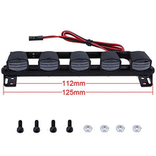Load image into Gallery viewer, Hobbypark RC Car Light Bar Kit 5 LEDs Body Shell Roof Lights for 1/10 RC Crawler Car Truck Accessories
