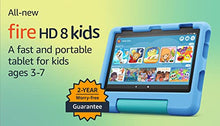 Load image into Gallery viewer, Amazon Fire HD 8 Kids tablet, 8" HD display, ages 3-7, includes 2-year worry-free guarantee, Kid-Proof Case, 32 GB, (2022 release), Blue
