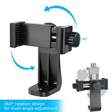 Load image into Gallery viewer, 2PCS Cell Phone Tripod Mount Adapter – Universal Smartphone Tripod Mount Holder with Adjustable Clamp, Rotatable Bracket, Compatible with iPhone, Samsung, All Phones, Selfie Stick, Camcorder, Monopod
