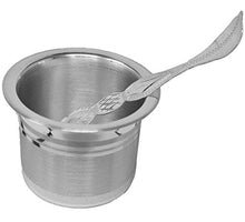 Load image into Gallery viewer, Pure Silver Panchapatra Set, With Pali Achmani, Net Weight 38-40 Grams Approx For Gangajal Charnamrit Prasad, Hallmark Certified Silver Puja Article
