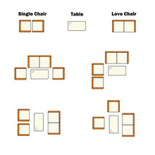 Load image into Gallery viewer, Wisteria Lane 4 Piece Outdoor Patio Furniture Sets, Wicker Conversation Set for Porch Deck, Gray Rattan Sofa Chair with Cushion
