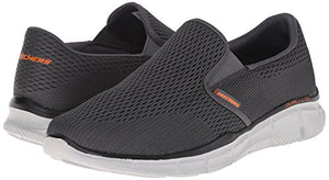 Skechers Men's Equalizer Double Play Slip-On Loafer,Charcoal/Orange,11.5 M US