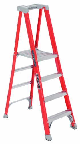 Load image into Gallery viewer, Louisville Ladder 12-Foot Fiberglass Pro Platform Ladder with Extended Rail, 300-Pound Capacity, Type IA, FXP1712