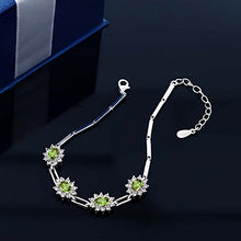 Load image into Gallery viewer, Gem Stone King 925 Sterling Silver Peridot Women&#39;s Tennis Bracelet 4.00 Carat Oval Shape Gemstone Birthstone 7 Inch with 1 Inch Extender
