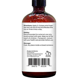 Majestic Pure Rosehip Oil for Face, Nails, Hair and Skin, Pure & Natural, Cold Pressed Premium Rose Hip Seed Oil, 4 oz