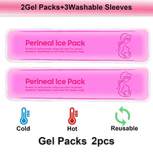 Load image into Gallery viewer, Reusable Perineal Cooling Pad for Postpartum &amp; Hemorrhoid Pain Relief,Hot and Cold Pads for Postpartum Essentials, Hot &amp; Cold Packs for Women After Pregnancy and Delivery, 2 Ice Pack and 3 Cover(pink)
