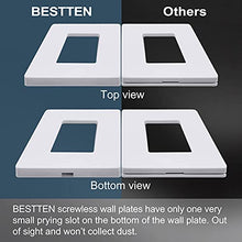 Load image into Gallery viewer, [10 Pack] BESTTEN 1-Gang Screwless Wall Plate, USWP6 Pure White Series, Decorator Outlet Cover, H4.69” x W2.91”, for Decor Switch, Dimmer, GFCI, USB Receptacle
