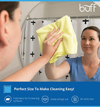Load image into Gallery viewer, Buff Microfiber Cleaning Cloth | White (12 Pack) | Size 16" x 16" | All Purpose Microfiber Towels - Clean, Dust, Polish, Scrub, Absorbent
