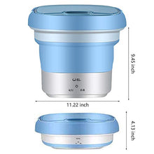 Load image into Gallery viewer, ETE ETMATE Portable Washing Machine Mini Foldable Washer, Ultrasonic Cleaning Machine, Automatic Underwear Convenient Laundry for Camping Apartments Dorms RV Business Trip (Blue)
