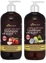 Load image into Gallery viewer, Apple Cider Vinegar &amp; Biotin Shampoo &amp; Conditioner (2 x 16oz) | Infused with Aloe Vera Juice, Argon Oil &amp; Saw Palmetto Extract | Balances pH, Condition, Strengthen, Moisturize &amp; Remove Build-up
