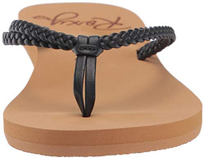 Roxy Women's Costas Sandal Flip-Flop, Black, 10 Medium US