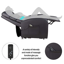 Load image into Gallery viewer, Homall Electric Power Lift Recliner Chair Sofa PU Leather Home Recliner for Elderly Classic Lounge Chair Living Room Chair with Safety Motion Reclining Mechanism (Black)
