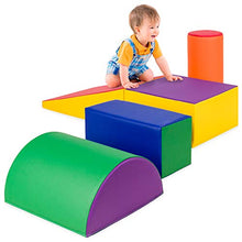 Load image into Gallery viewer, Best Choice Products 5-Piece Kids Climb &amp; Crawl Soft Foam Block Activity Play Structures for Child Development, Color Coordination, Motor Skills
