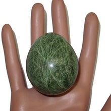 Load image into Gallery viewer, Satin Crystals Diopside Egg Collectible Green Heart Chakra Healing Love &amp; Life Lessons Gemstone P01 (2.0 Inch)
