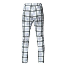 Load image into Gallery viewer, Men Dress Pants, F_Gotal Mens Casual Plaid Stretch Flat-Front Skinny Pencil Pants Trousers Pocket for Business Party Red
