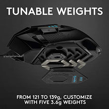 Load image into Gallery viewer, Logitech G502 HERO High Performance Wired Gaming Mouse, HERO 25K Sensor, 25,600 DPI, RGB, Adjustable Weights, 11 Programmable Buttons, On-Board Memory, PC / Mac

