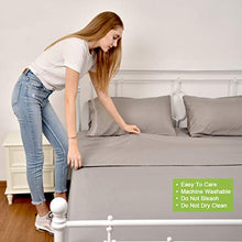 Load image into Gallery viewer, Chtoocy Luxurious Embroideried King Bed Sheet Set, 16&quot; Extra Deep Pocket Fitted Sheet King Size , Super Soft 1800 King Bed Sheet Wrinkle Free Cooling Hypoallergenic 4PC King Sheets Set(Gray)
