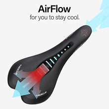 Load image into Gallery viewer, Wittkop Bicycle Saddle [for Mountain Bikes] – Comfortable Saddle for Men and Women with Integrated 5-Zone-Concept and Memory Foam - Waterproof Bike Seat with Airflow System, incl. User Manual

