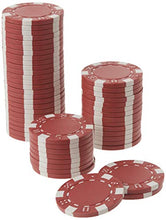 Load image into Gallery viewer, Brybelly 50 Red Clay Composite Striped Dice 11.5 Gram Poker Chips
