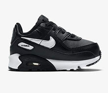 Load image into Gallery viewer, Nike Air Max 90 Leather Ankle-High Fashion Sneaker, Black/White/Black, 7 Toddler
