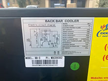Load image into Gallery viewer, Beer Back Bar Cooler 3 Glass Door (Swing or Sliding Door -Customizable) 53" Width Beer Fridge NSF Certified Beverage Refrigerator 11.8 cu.ft Under Counter Height 35°-46°F Black bb3dup
