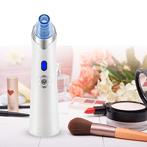 Blackhead Remover Pore Vacuum - USB Rechargeable Facial Acne Cleaner Comedone Suction Treatment LED Display with 4 Replaceable Suction Head (Blue)